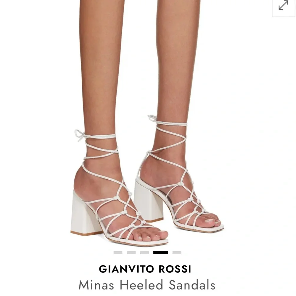 Gianvito Rossi Gold Minas Block Sandal, 7.5 - Picture 6 of 17
